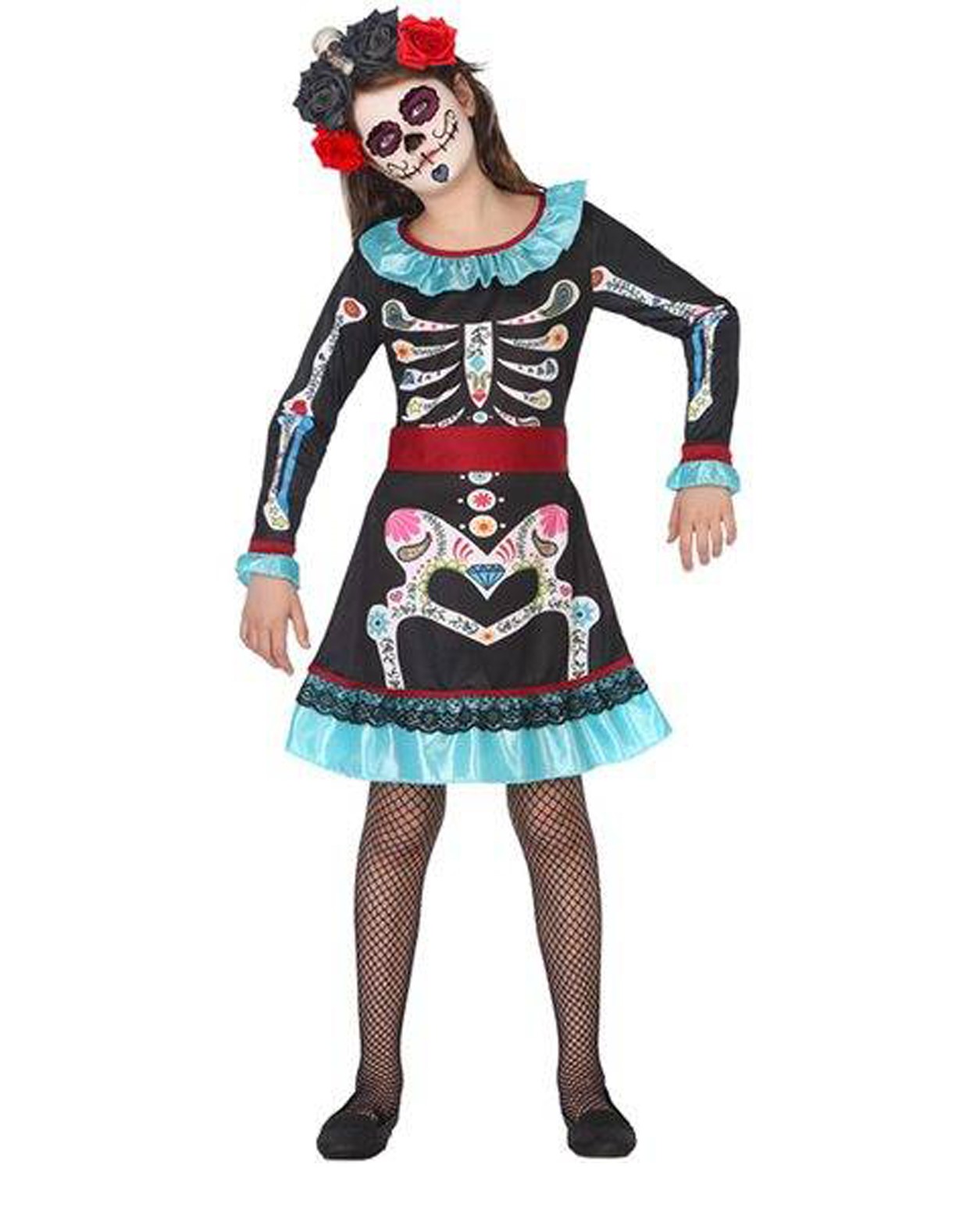 Naufragio Hecho para recordar bota Comprar Disfraz de Catrina para niña para Halloween - carnavalandia
