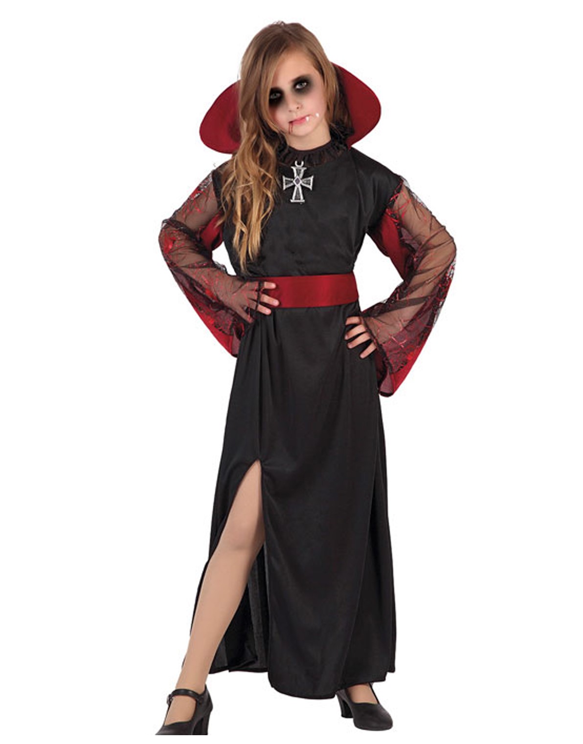 Comprar Disfraz de Vampiresa con Cuello para niña para Halloween -  carnavalandia