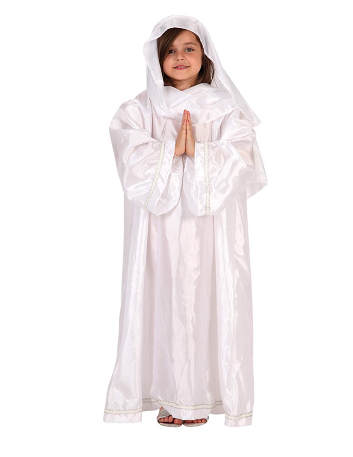 Disfraz de Virgen María para niñas en Navidad
