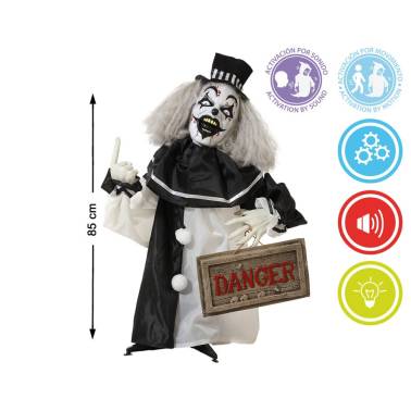 Muñeco Payaso Terror con luz, movimiento y sonido