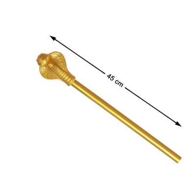 Bastón dorado con Serpiente
