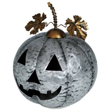 Calabaza Metálica con luz