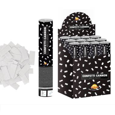 Cañon confetti papel color Blanco