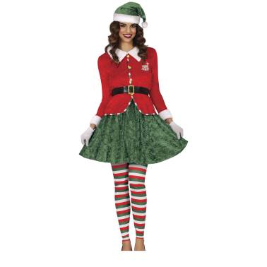 Disfraz Elfo Terciopelo Mujer