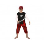 DISFRAZ PIRATA ROJO INFANTIL