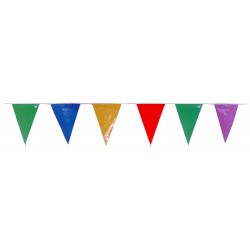 Banderas Triangulares Plástico Multicolor 50 M.