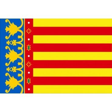 BANDERA COMUNIDAD VALENCIANA TELA 200X134CM