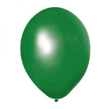 GLOBOS NORMALES COLOR VERDE, 10 UN.