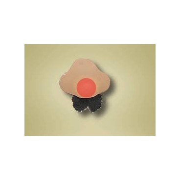 Nariz Punta Colorada Plástico con bigote, 4 unidades