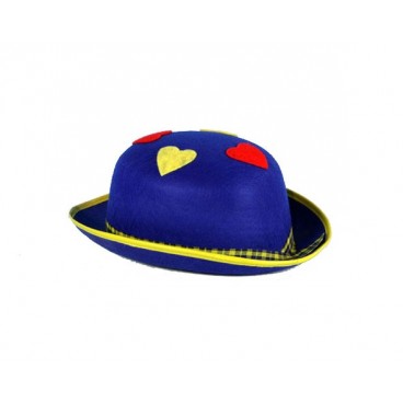 Sombrero Hongo Azul con Corazones