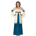 Disfraz Dama Medieval Azul Infantil