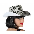 Sombrero Cowboy Cebra Blanco y Negro