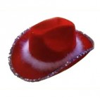 Sombrero Cowboy Lentejuelas Rojo