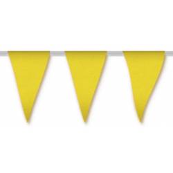Bandera Triangular Plástico Amarillo, 50 mts