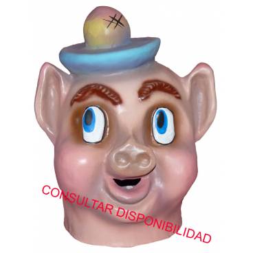 Cabezudo Infantil Cerdito Bola