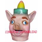 Cabezudo Infantil Cerdito Pirulí