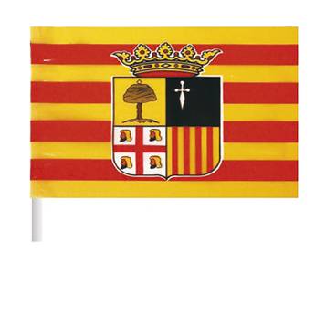 Bandera Aragón con Palito 20x30