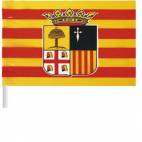 Bandera Aragón con Palito 20x30