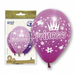 Globos Princess , 6 un.