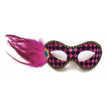 Antifaz Arlequin con Pluma