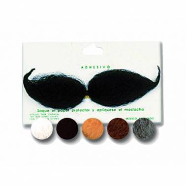 Bigote Mostacho Adhesivo Blanco