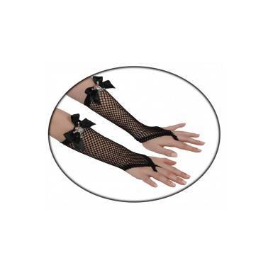 GUANTES REJILLA CON BROCHE CALAVERA