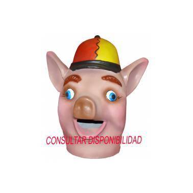 CABEZUDO PARA NIÑO CERDITO HOCKEY