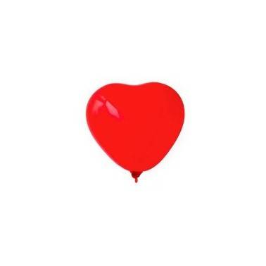 Globos forma corazón lisos 25 UN.