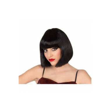 Peluca Media Melena Negra