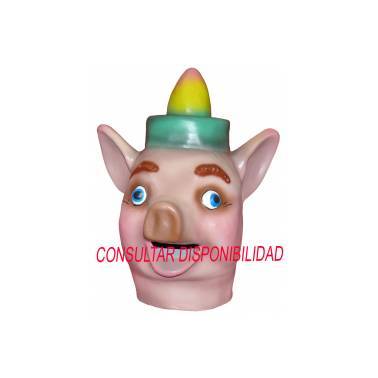 Cabezudo Infantil Cerdito Pirulí