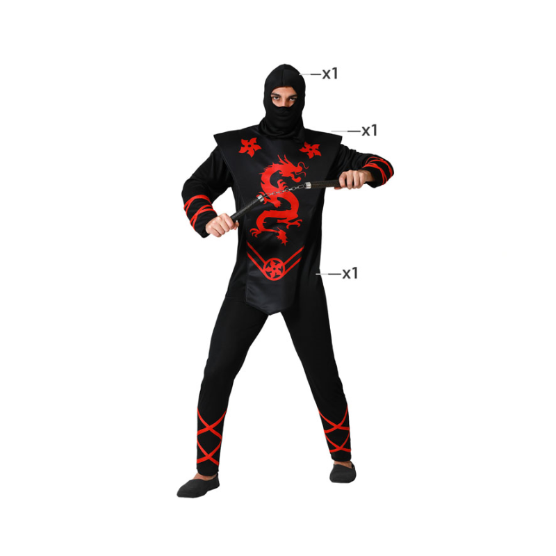 California Costumes Disfraz De Guerrero Ninja Para Adulto, | Cuotas Sin Interés