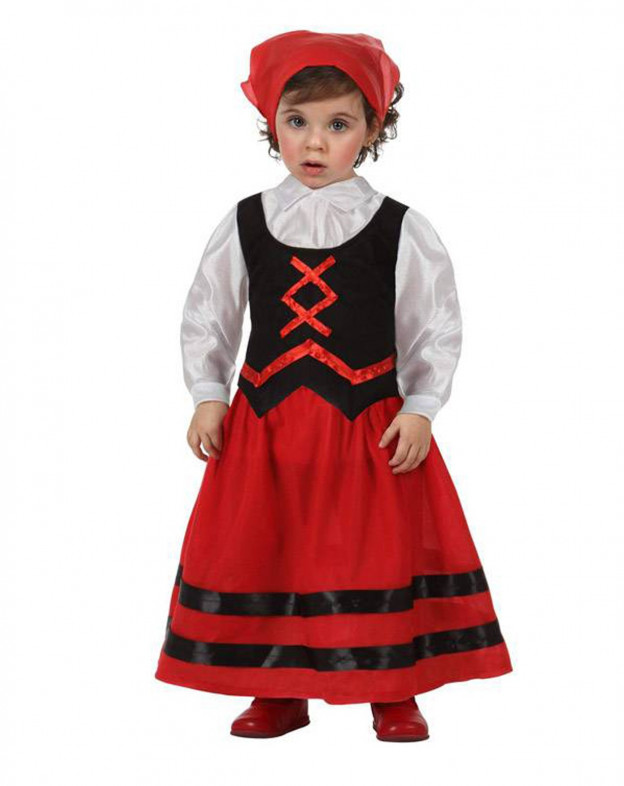 Comprar Disfraz de Pastora Rojo y Negro para bebe