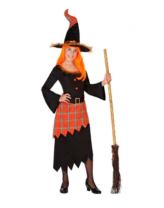 Comprar Disfraz de Bruja Naranja para niñas en Halloween