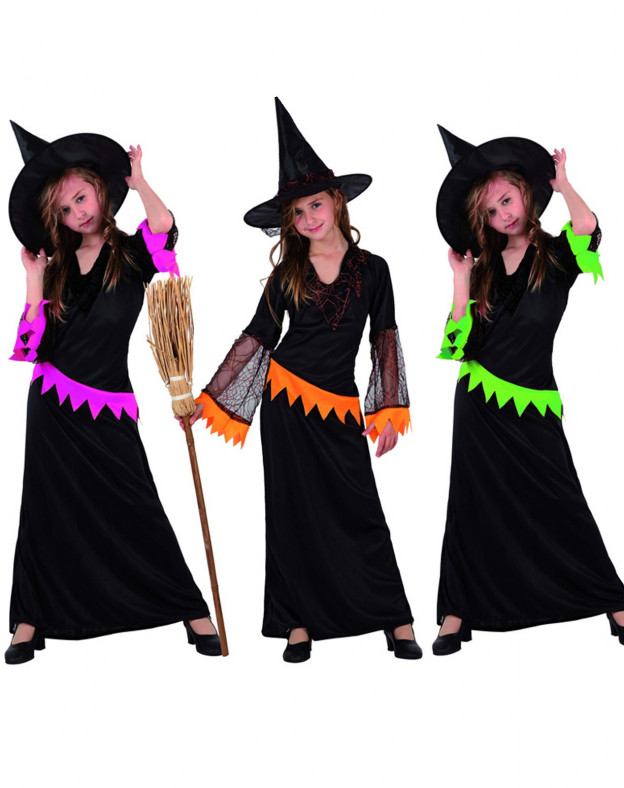 Comprar Disfraz de Bruja con Telarañas para niñas en Halloween