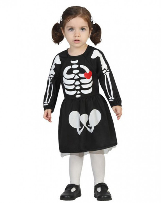 Comprar Disfraz de Esqueleto niña bebe para Halloween